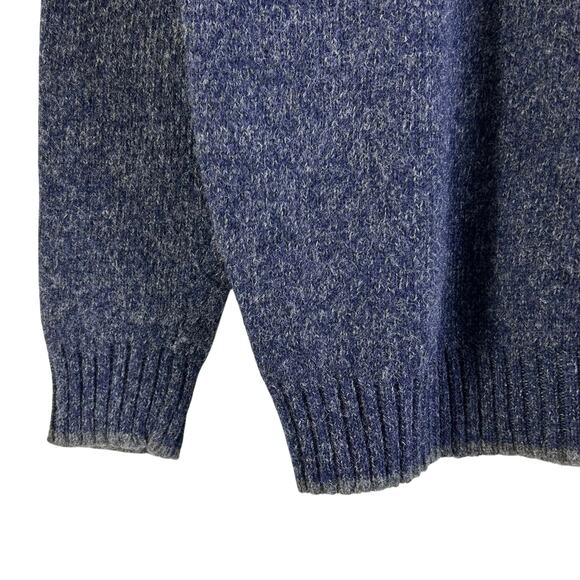 Woolrich Rugged Crewneck Sweater Wool Ash Navy Blue - Picture 6 of 11